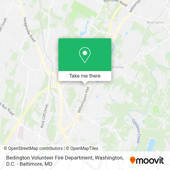 Bedington Volunteer Fire Department map