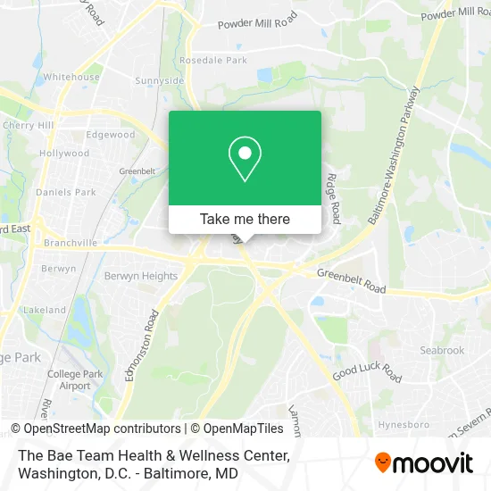 The Bae Team Health & Wellness Center map