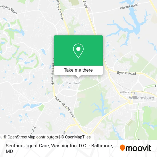 Sentara Urgent Care map