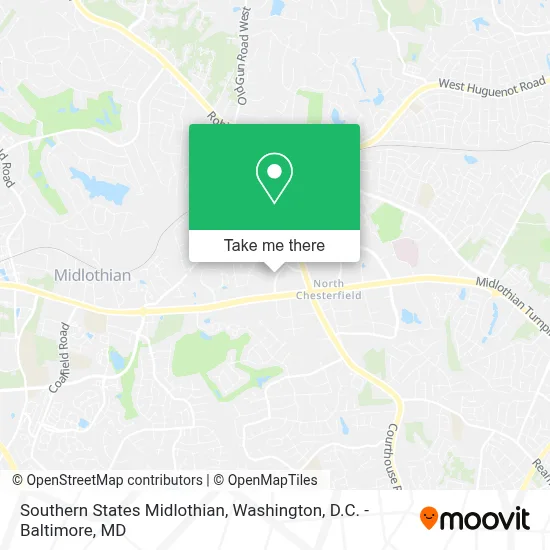Southern States Midlothian map