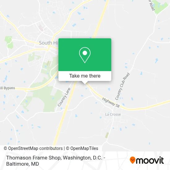 Thomason Frame Shop map