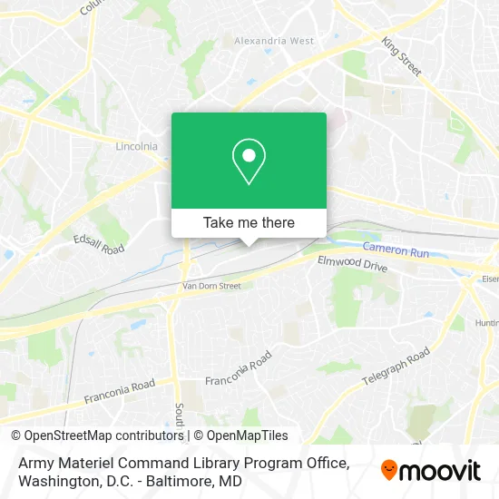 Army Materiel Command Library Program Office map