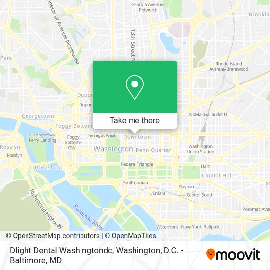 Dlight Dental Washingtondc map