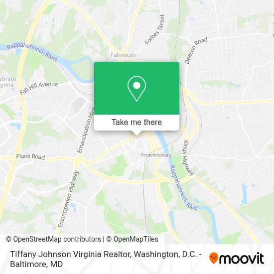 Tiffany Johnson Virginia Realtor map