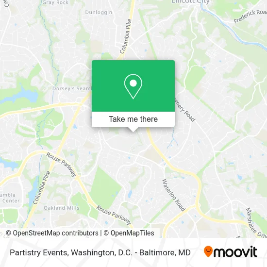 Partistry Events map