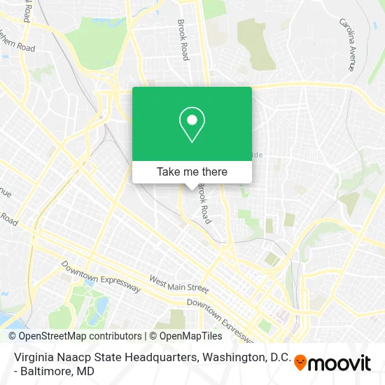 Virginia Naacp State Headquarters map