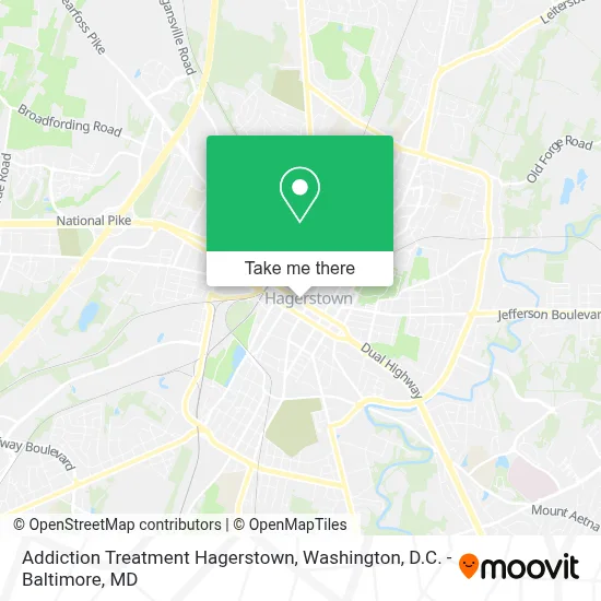 Addiction Treatment Hagerstown map