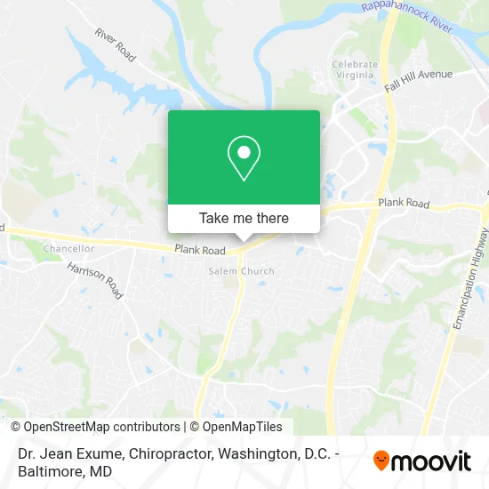 Dr. Jean Exume, Chiropractor map