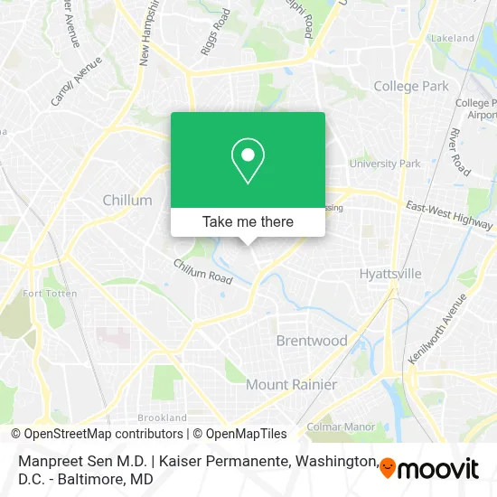 Manpreet Sen M.D. | Kaiser Permanente map