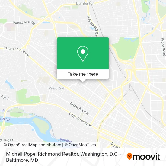 Michell Pope, Richmond Realtor map