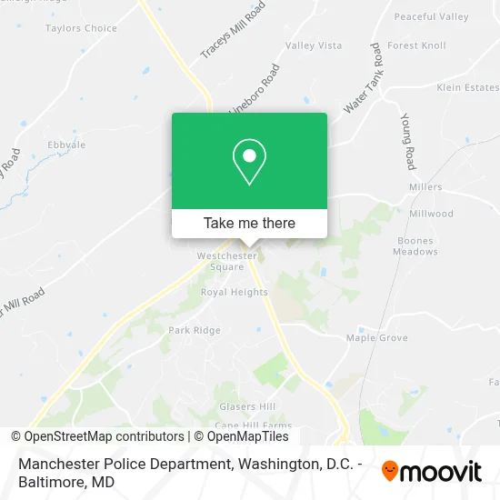 Manchester Police Department map