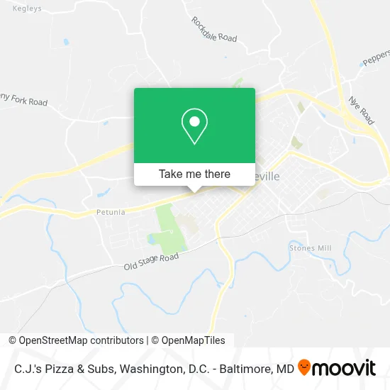C.J.'s Pizza & Subs map