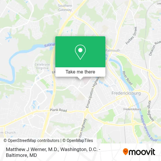 Matthew J Werner, M.D. map