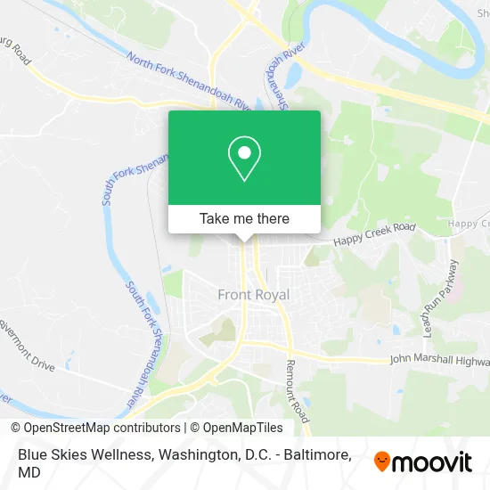 Blue Skies Wellness map