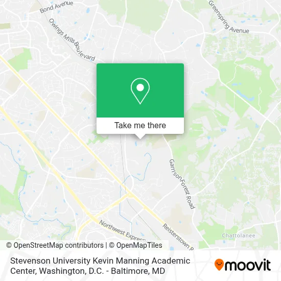 Stevenson University Kevin Manning Academic Center map