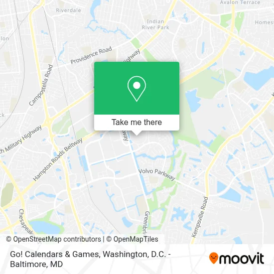 Go! Calendars & Games map