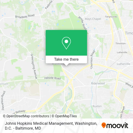 Johns Hopkins Medical Management map