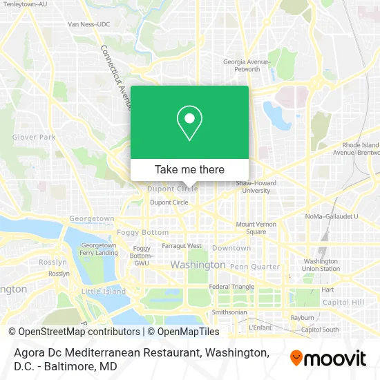 Agora Dc Mediterranean Restaurant map