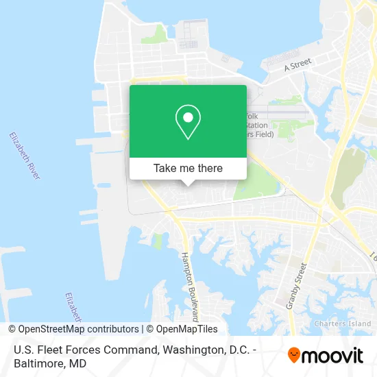 U.S. Fleet Forces Command map