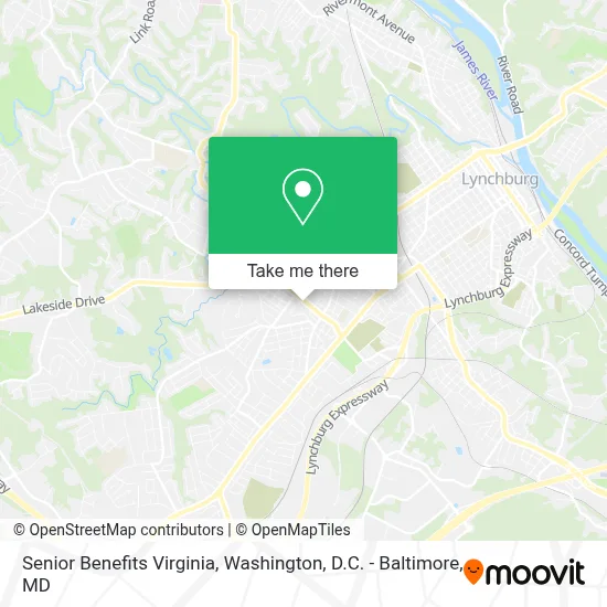Senior Benefits Virginia map