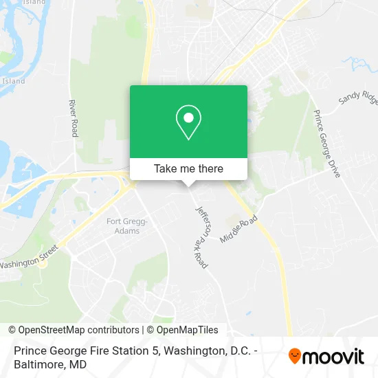 Prince George Fire Station 5 map
