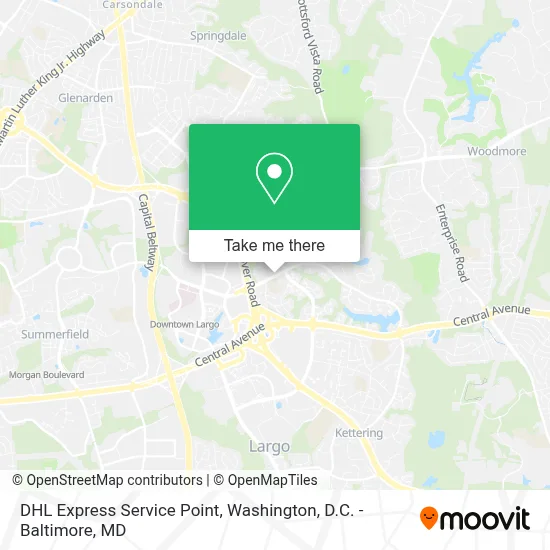 DHL Express Service Point map