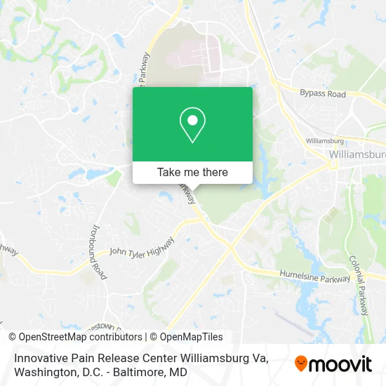 Innovative Pain Release Center Williamsburg Va map