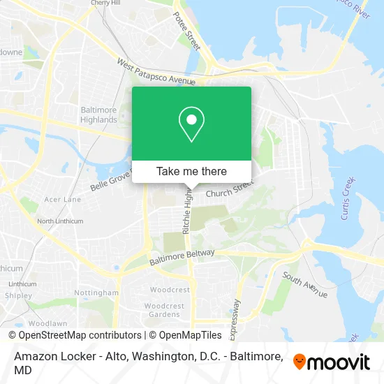 Amazon Locker - Alto map
