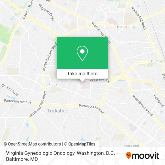 Virginia Gynecologic Oncology map