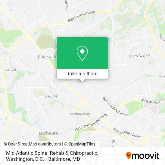 Mid-Atlantic Spinal Rehab & Chiropractic map
