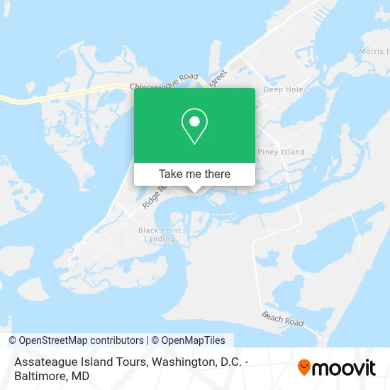 Assateague Island Tours map