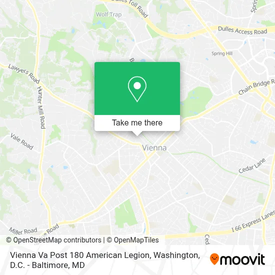 Vienna Va Post 180 American Legion map