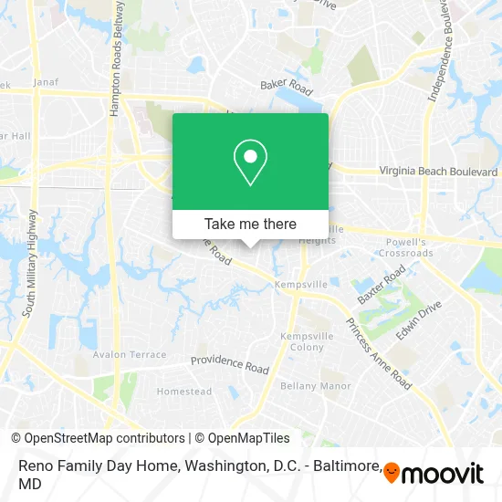 Reno Family Day Home map