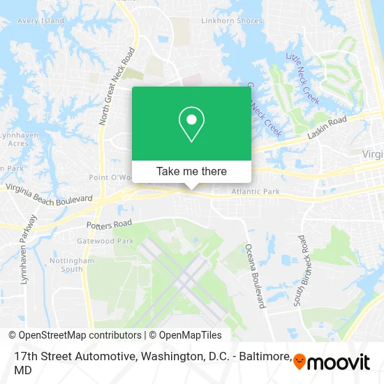 17th Street Automotive map