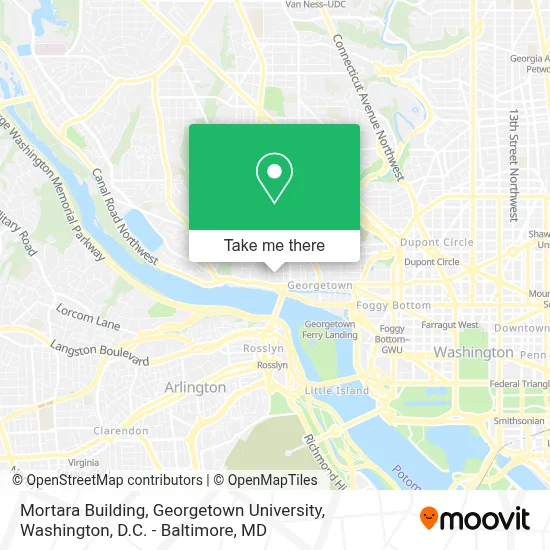 Mortara Building, Georgetown University map