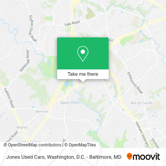Jones Used Cars map