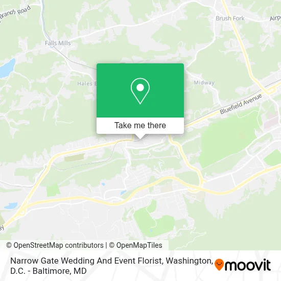 Narrow Gate Wedding And Event Florist map