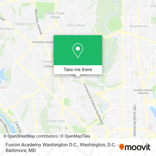 Fusion Academy Washington D.C. map