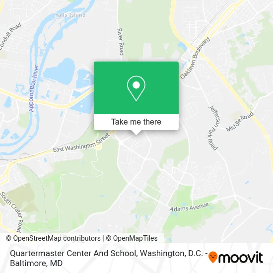 Quartermaster Center And School map