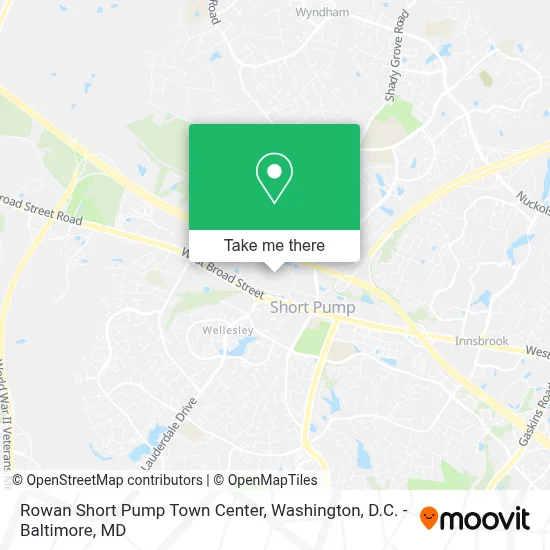 Rowan Short Pump Town Center map