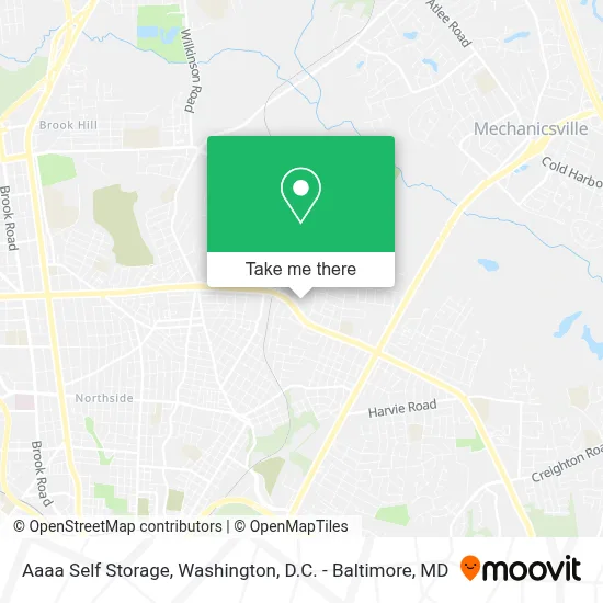 Aaaa Self Storage map