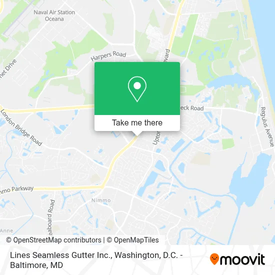 Lines Seamless Gutter Inc. map