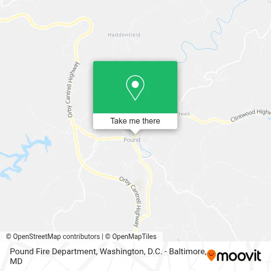 Pound Fire Department map
