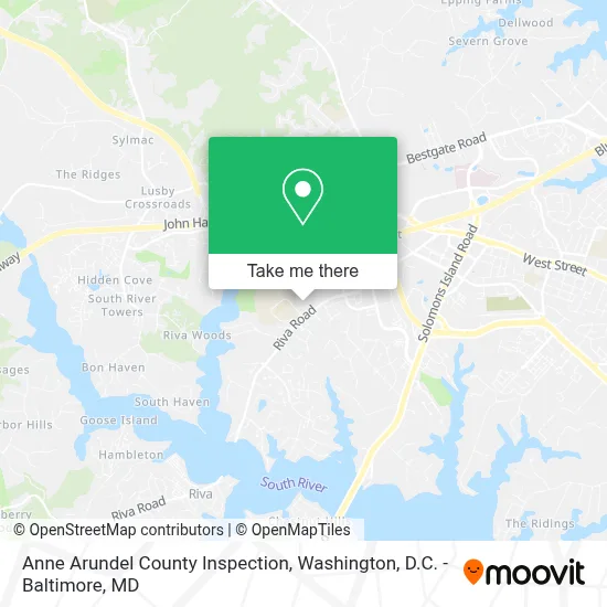 Anne Arundel County Inspection map
