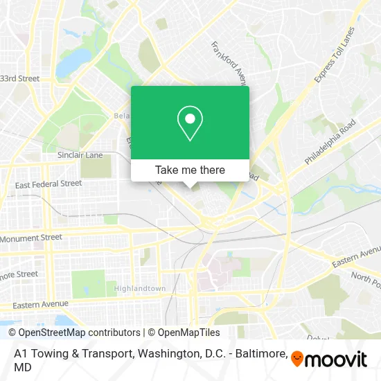A1 Towing & Transport map