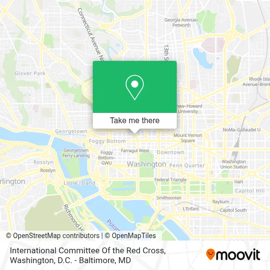 International Committee Of the Red Cross map
