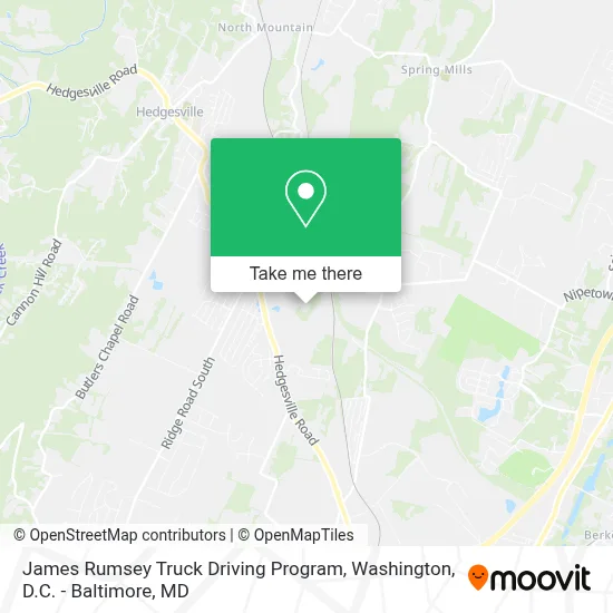 James Rumsey Truck Driving Program map