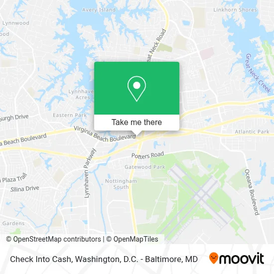 Check Into Cash map