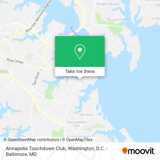 Annapolis Touchdown Club map