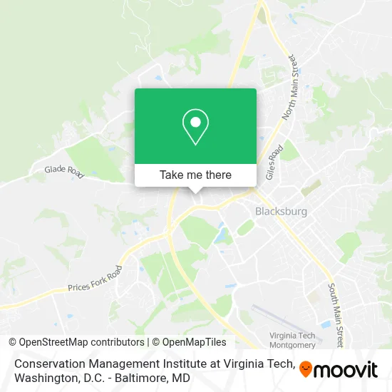 Conservation Management Institute at Virginia Tech map